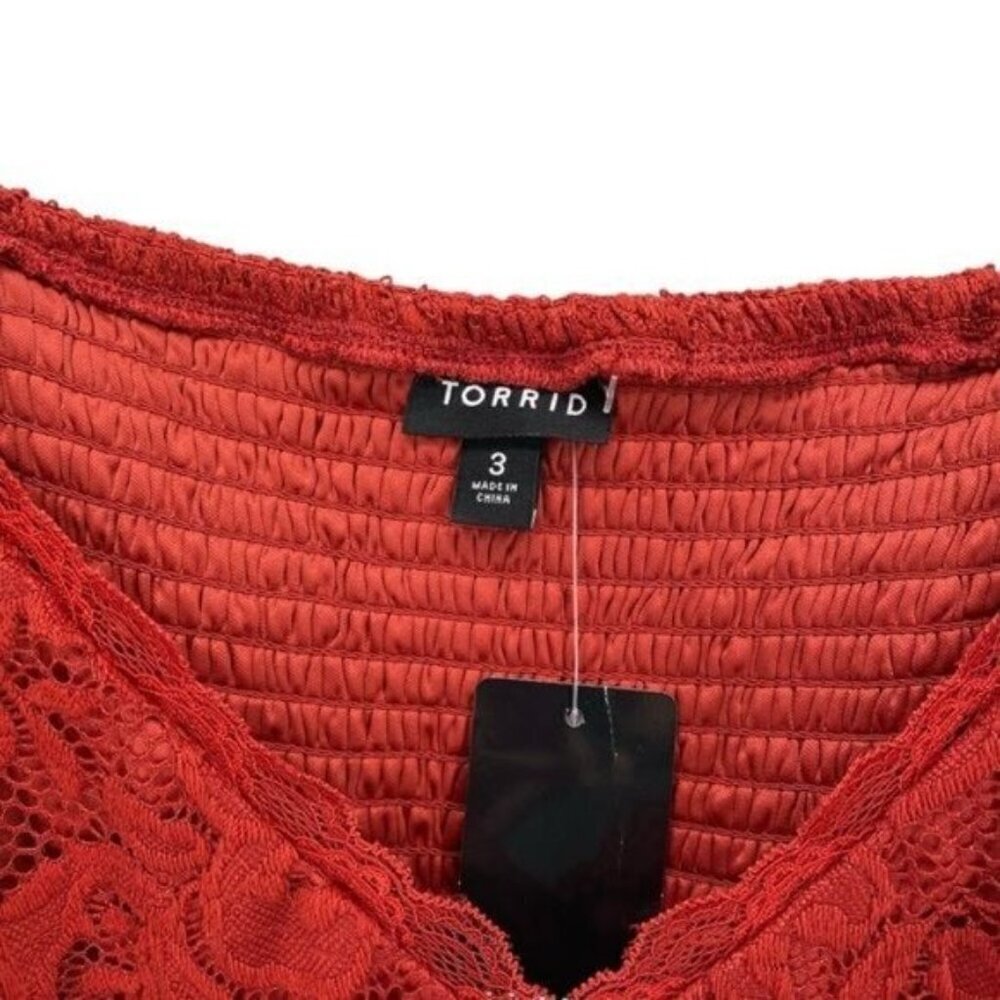 Torrid Babydoll Crinkle Gauze And Lace Tank Top - Picture 10 of 16